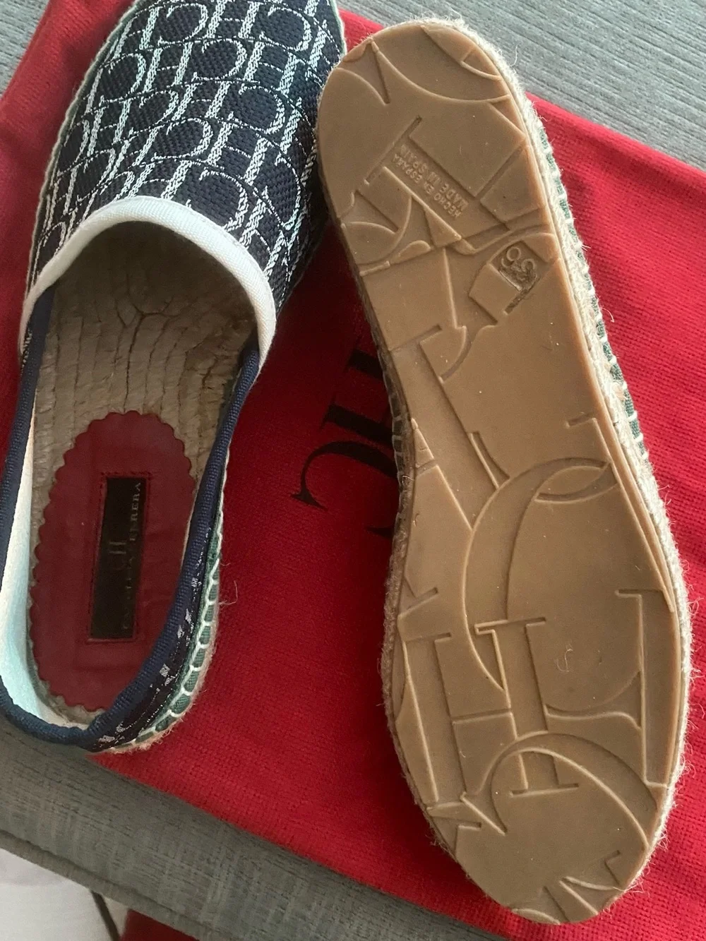 Designer Black Patterned Espadrilles - Men